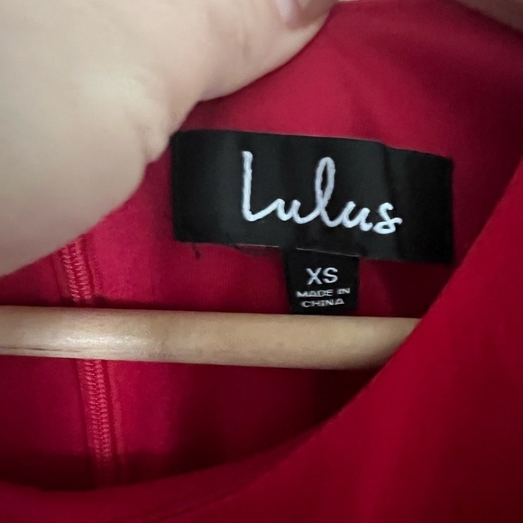 Lulu’s Let Me Entertain You Jumpsuit XS Red Satin Wide Leg - Picture 10 of 11